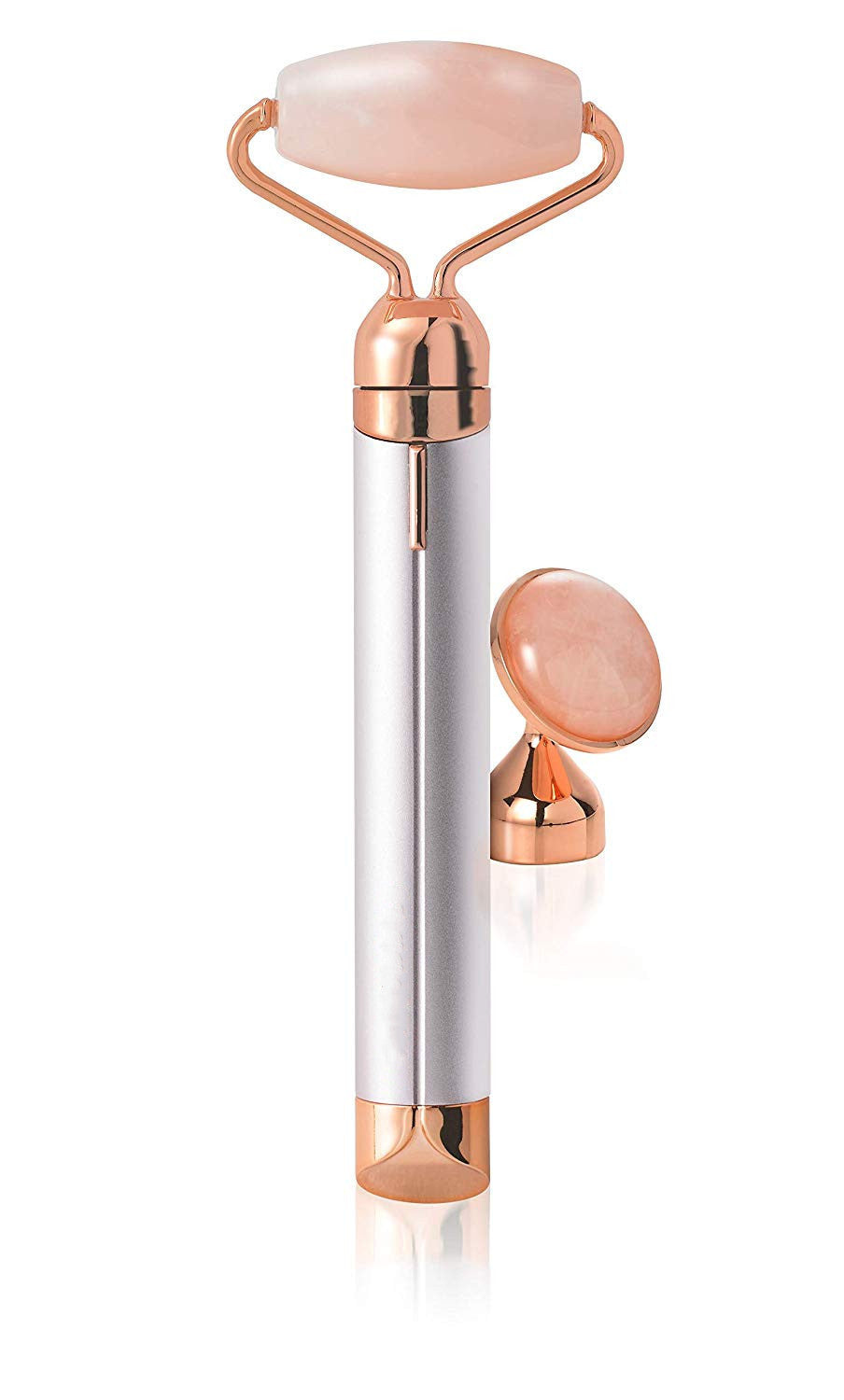 Electric Rose Quartz Jade Roller – Lift, Firm, Glow