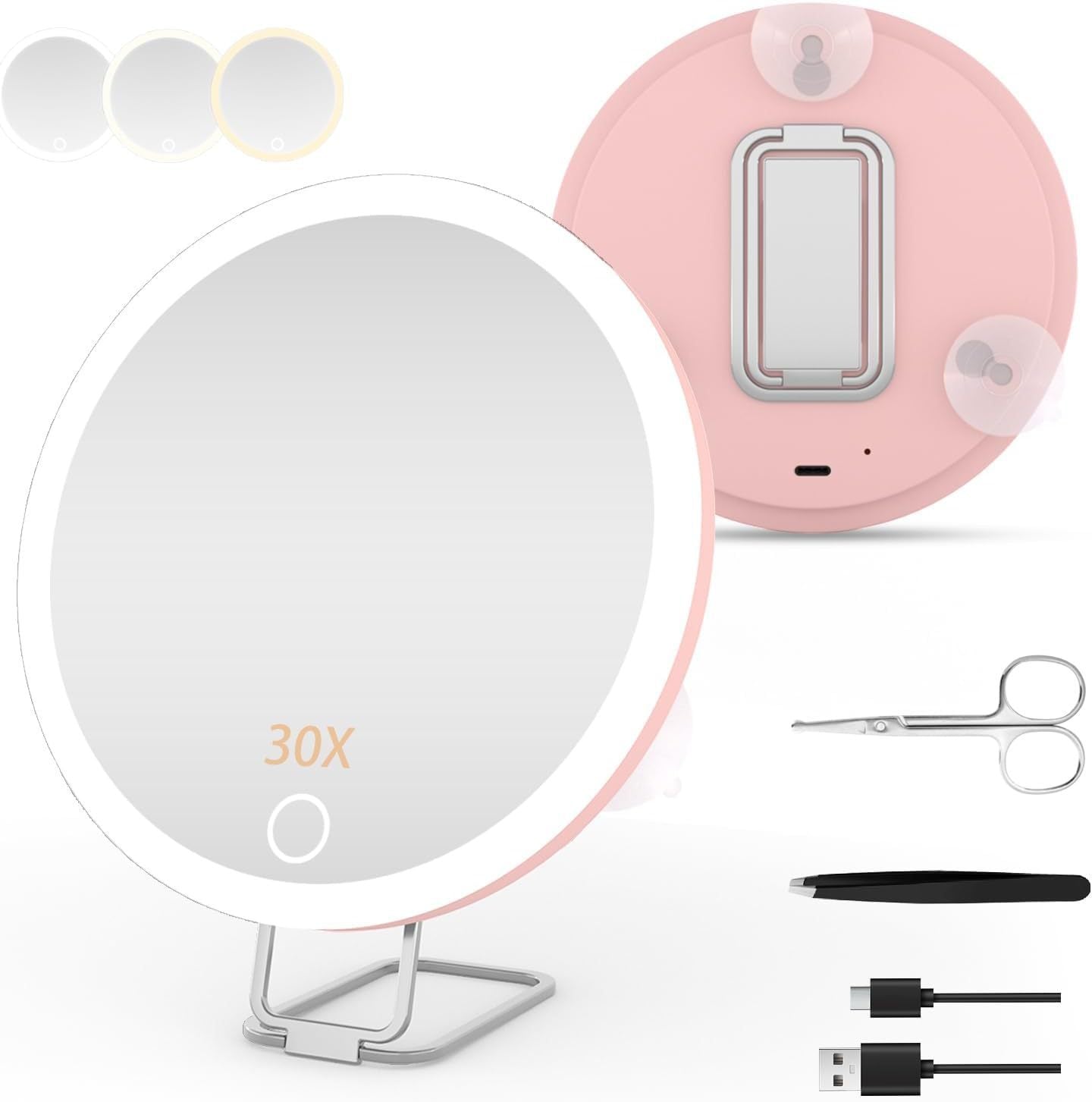GlowUp Rotating LED Mirror – Rechargeable Beauty Essential