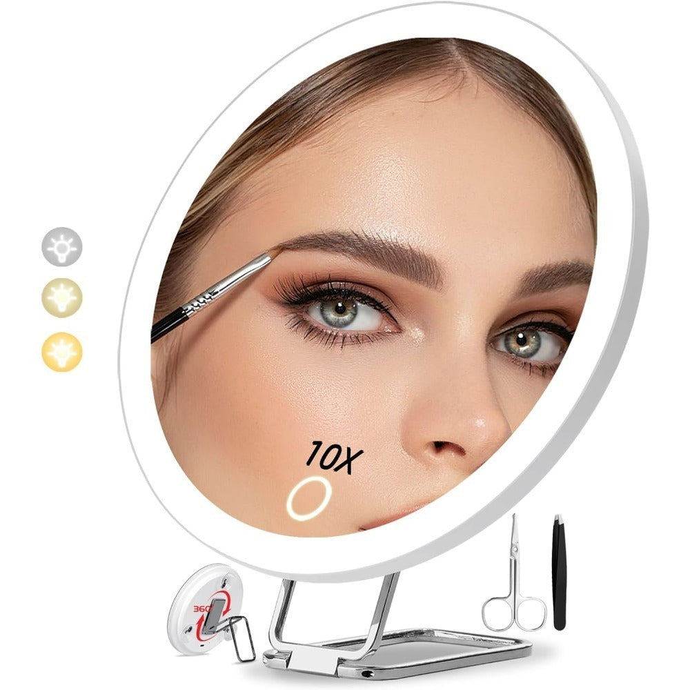 GlowUp Rotating LED Mirror – Rechargeable Beauty Essential
