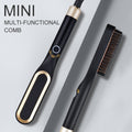 Ceramic Hot Comb Mini Hair Straightener Brush