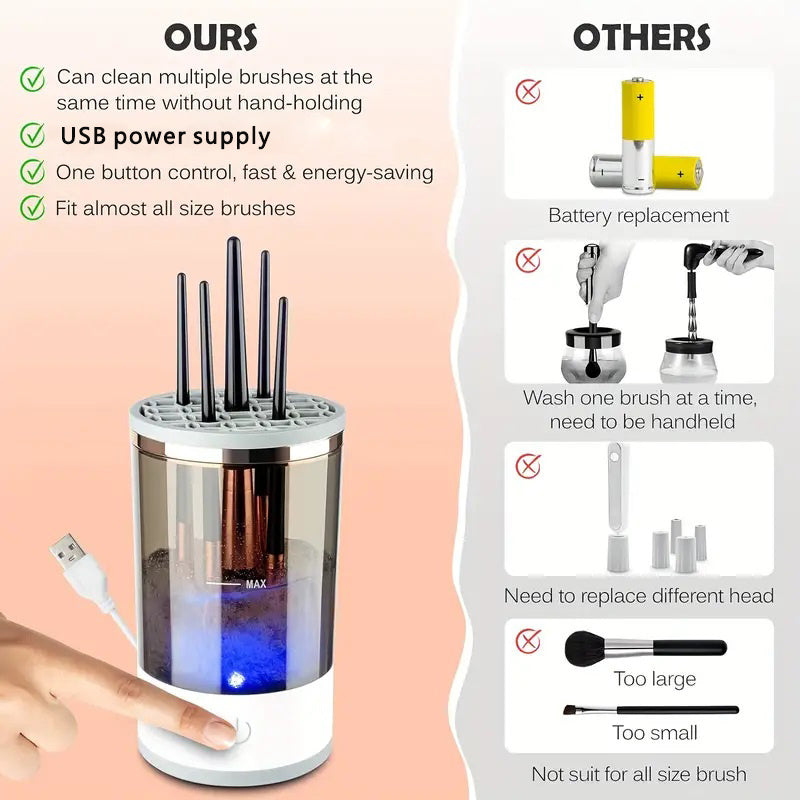 GlowClean Makeup Brush Cleaner – Fast, Easy & Portable