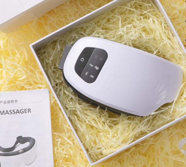 Bluetooth Heated Eye Massager for Dark Circles, Eye Strain & Relaxation