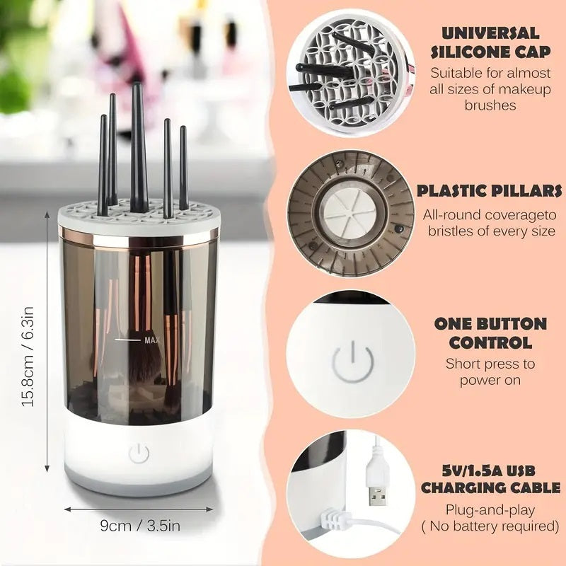 GlowClean Makeup Brush Cleaner – Fast, Easy & Portable