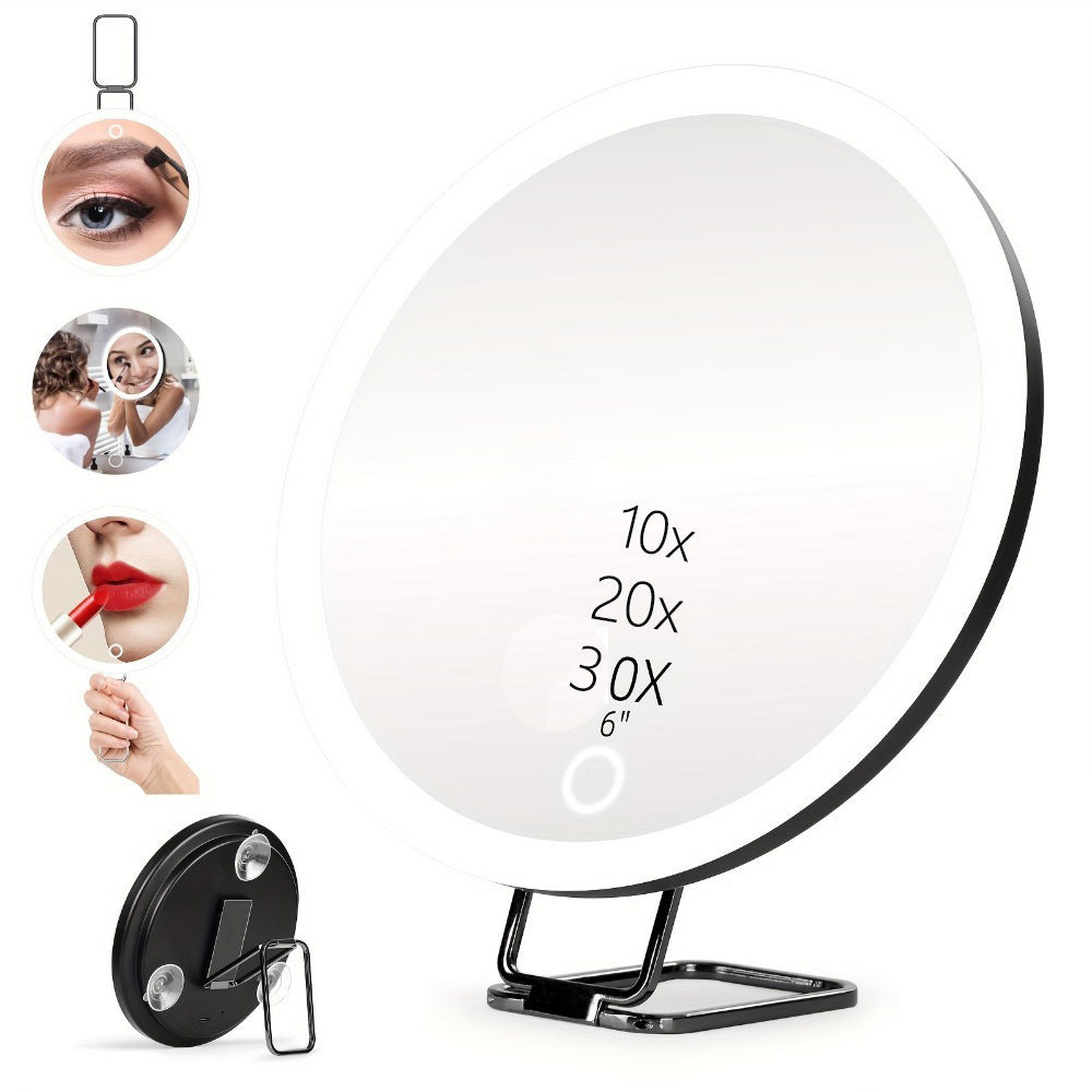 GlowUp Rotating LED Mirror – Rechargeable Beauty Essential