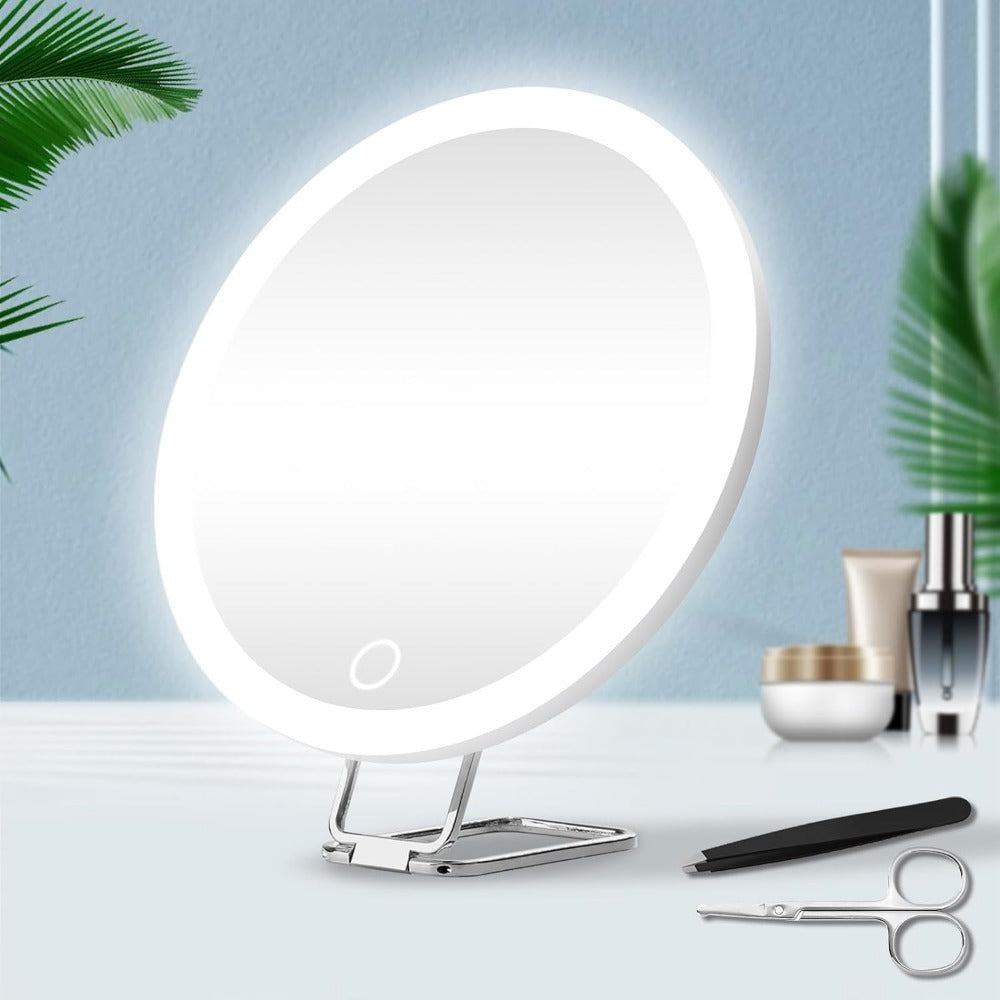 GlowUp Rotating LED Mirror – Rechargeable Beauty Essential